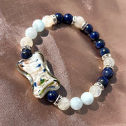 Blue Lace Agate x Lapis Lazuli x Moonstone Bracelet