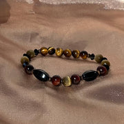 Yellow & Red Tiger Eye Bracelet