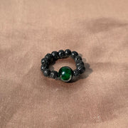 Mountain Jade Lava Rock Ring