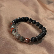 Bloodstone x Lava Rock Bracelet