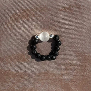 Cat Eye Lava Rock Ring