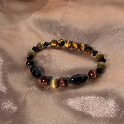 Yellow & Red Tiger Eye Bracelet