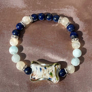 Blue Lace Agate x Lapis Lazuli x Moonstone Bracelet