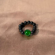 Malaysian Jade Lava Rock Ring