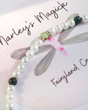 Faux Pearl x Moss Agate x Flower Jade Necklace