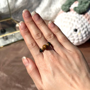 Picture Jasper Lava Rock Ring