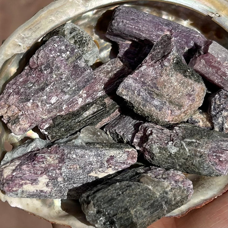 Kunzite x Tourmaline X Lepidolite x Smokey Quartz Raw Stones