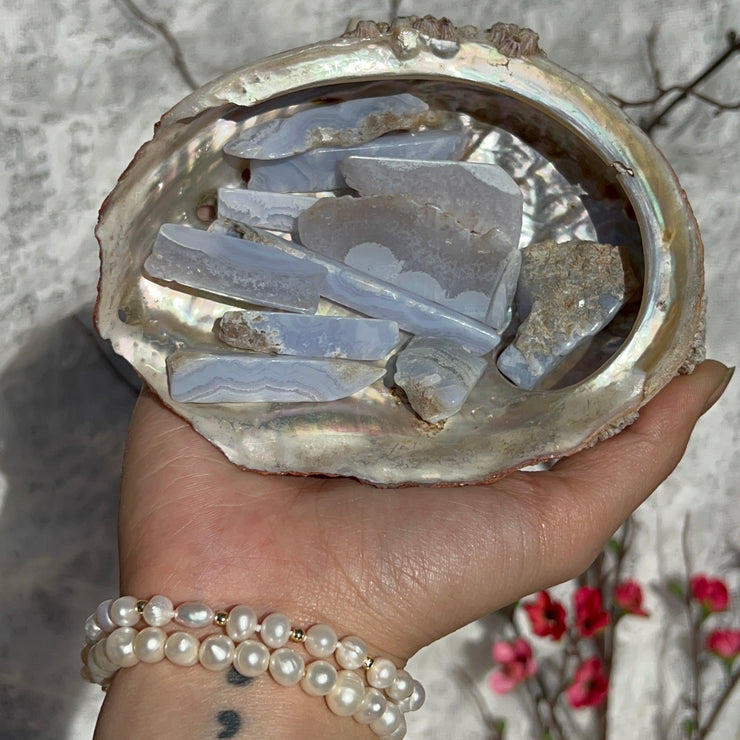 Blue Lace Agate Raw Stones