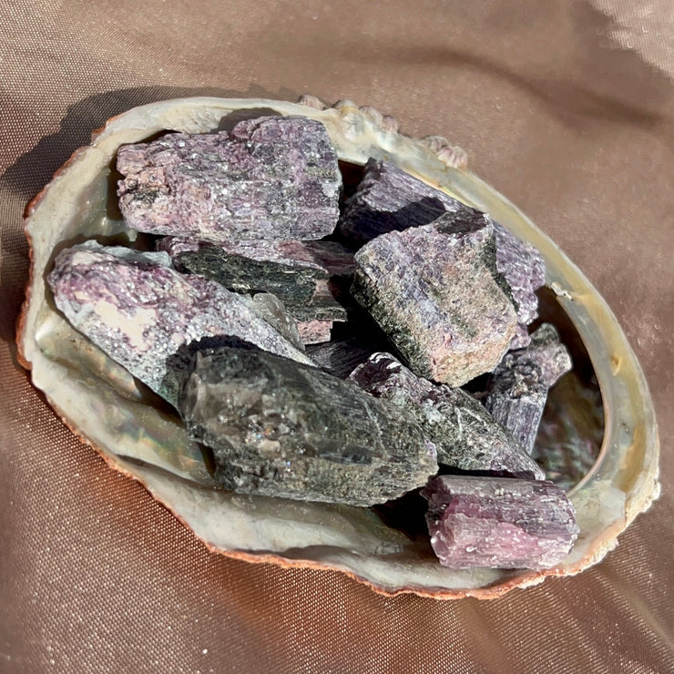 Kunzite x Tourmaline X Lepidolite x Smokey Quartz Raw Stones