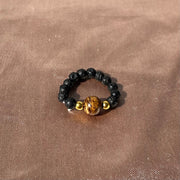 Picture Jasper Lava Rock Ring