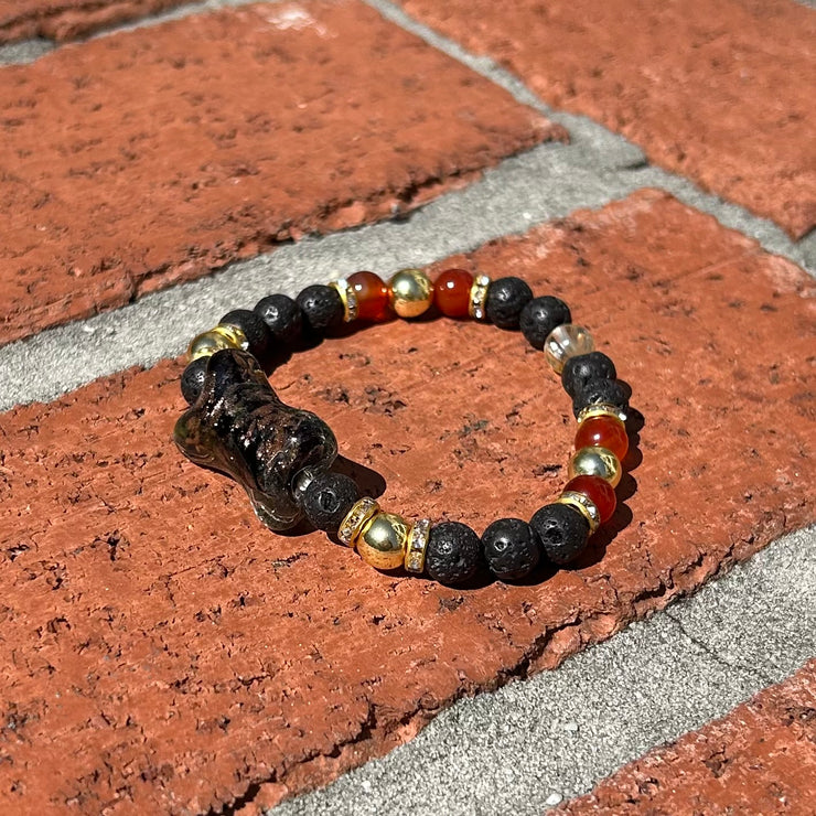 Carnelian x Citrine x Hematite x Lava Rock Bracelet