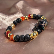 Carnelian x Citrine x Hematite x Lava Rock Bracelet