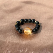 Carnelian Lava Rock Ring