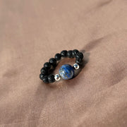 Lapis Lazuli Lava Rock Ring