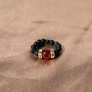 Carnelian Lava Rock Ring