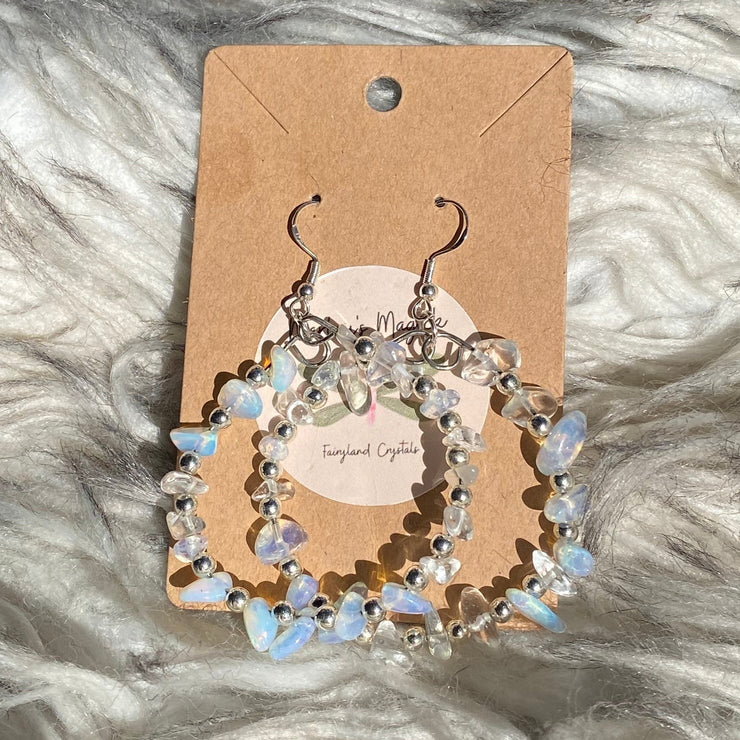 Opalite Hoops