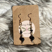Obsidian x Lava Rock Dangles