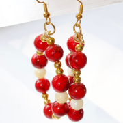 Magnesite x Yellow Calcite Hoops