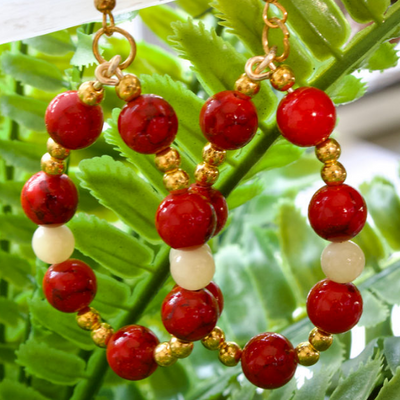 Magnesite x Yellow Calcite Hoops