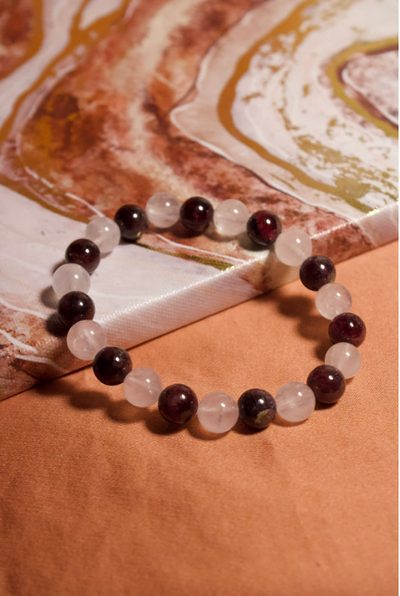 Garnet x Rose Quartz Bracelet