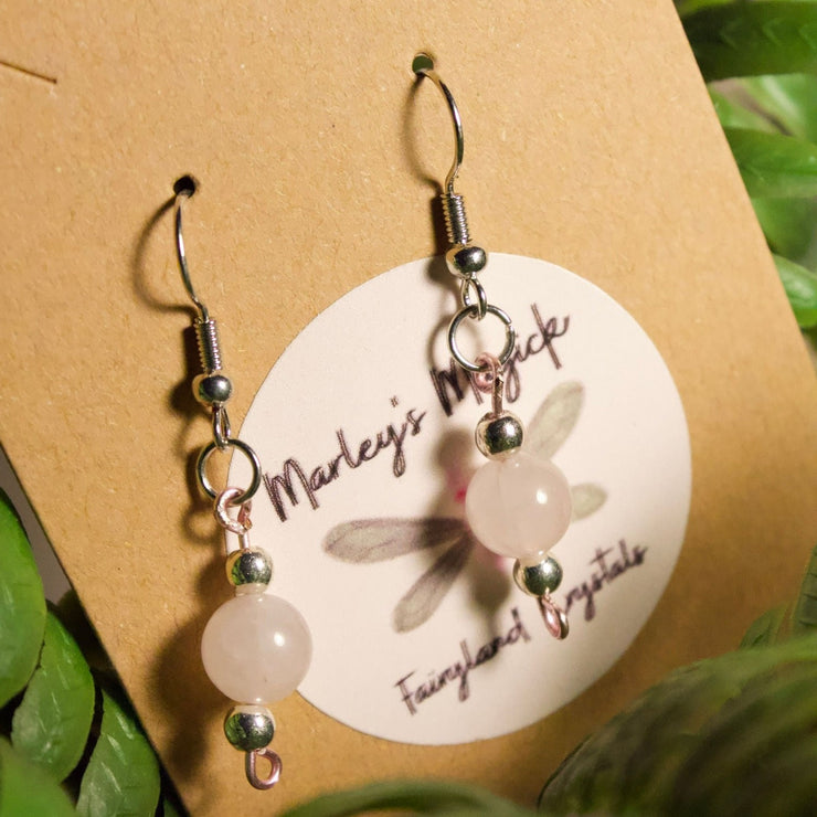 Rose Quartz Dangles