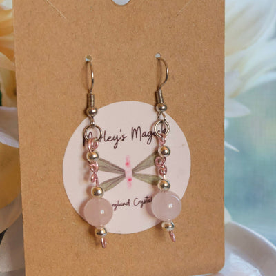 Rose Quartz Dangles